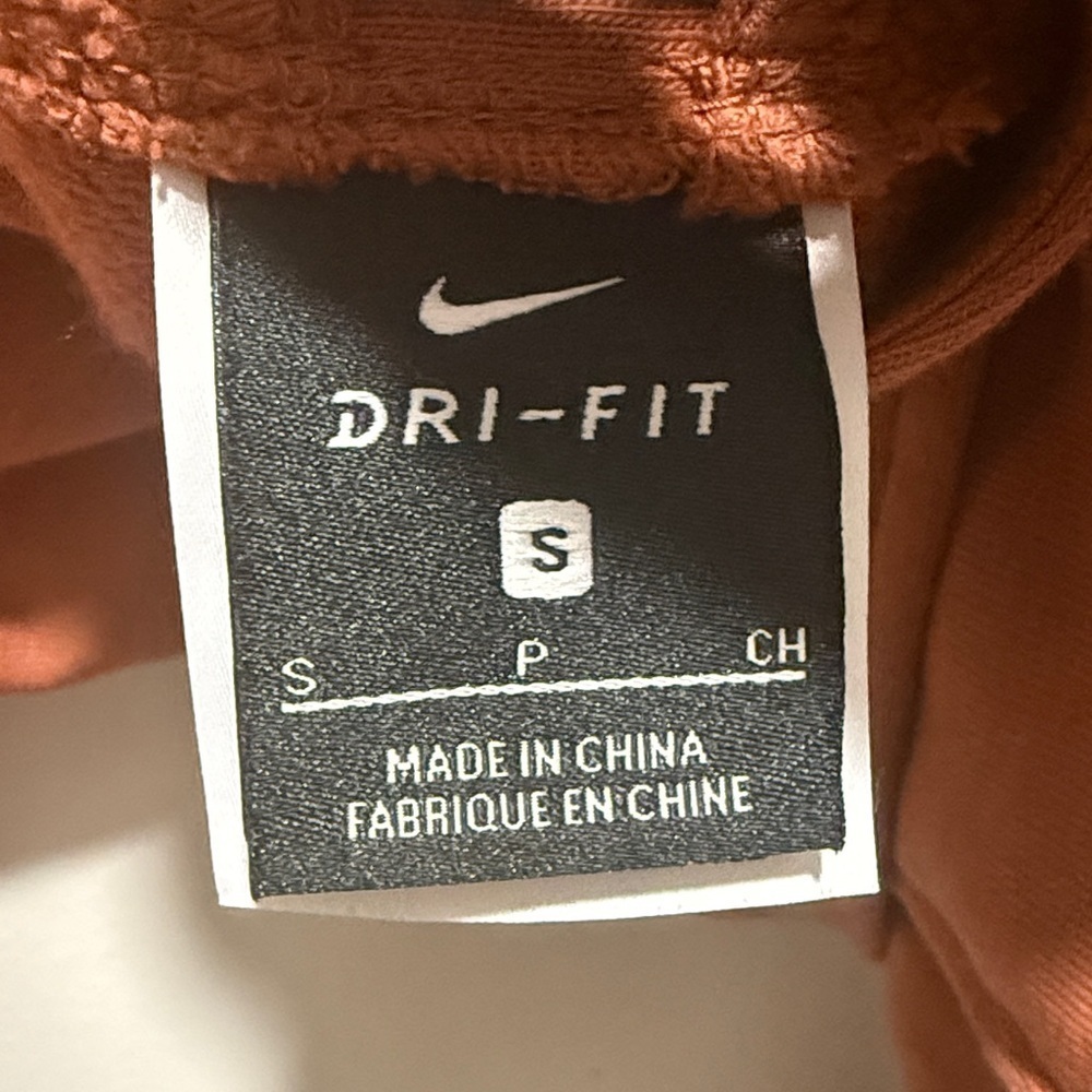 Nike Shirt Womens Small Rust Dri-fit Yoga Wrap Tie Activewear Small - Picture 7 of 7